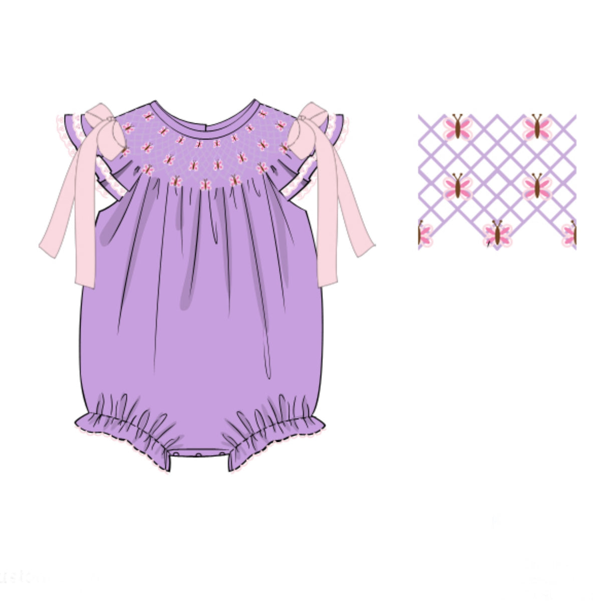 PREORDER: Purple Satin Bullion Stitch Bubble (February TAT)