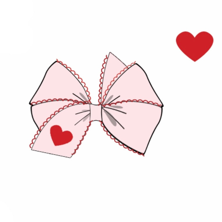 PREORDER: Pink Satin Heart Bow (December TAT)