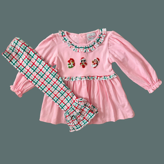 PREORDER: Christmas Princesses Ruffle Legging Set (October TAT)