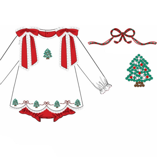 PREORDER: Beaded Christmas Tree Skirted Bubble (October TAT)