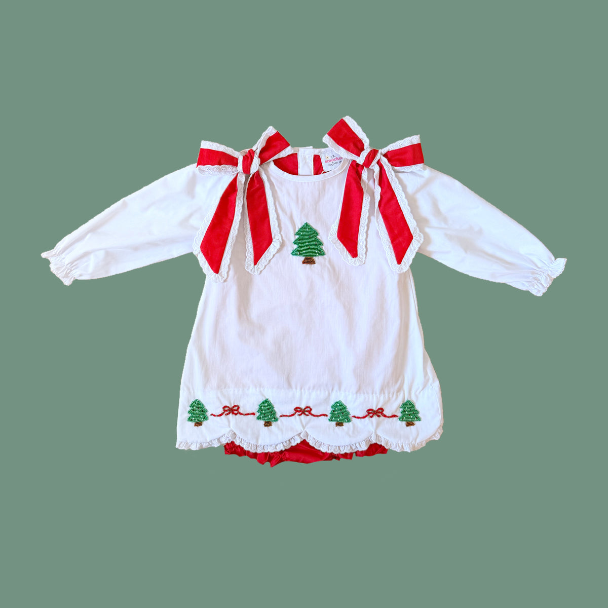 Beaded Christmas Tree Skirted Bubble