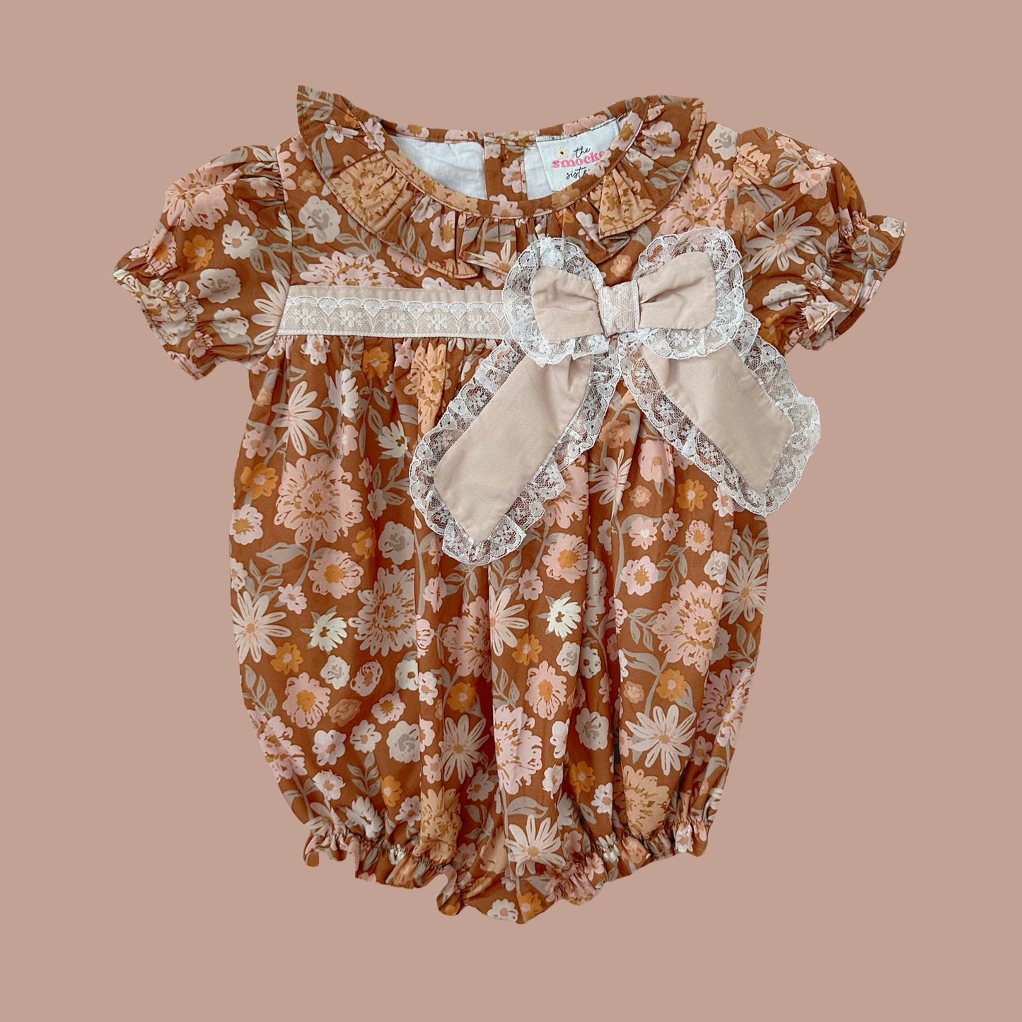 Fall Floral Lace Bow Bubble