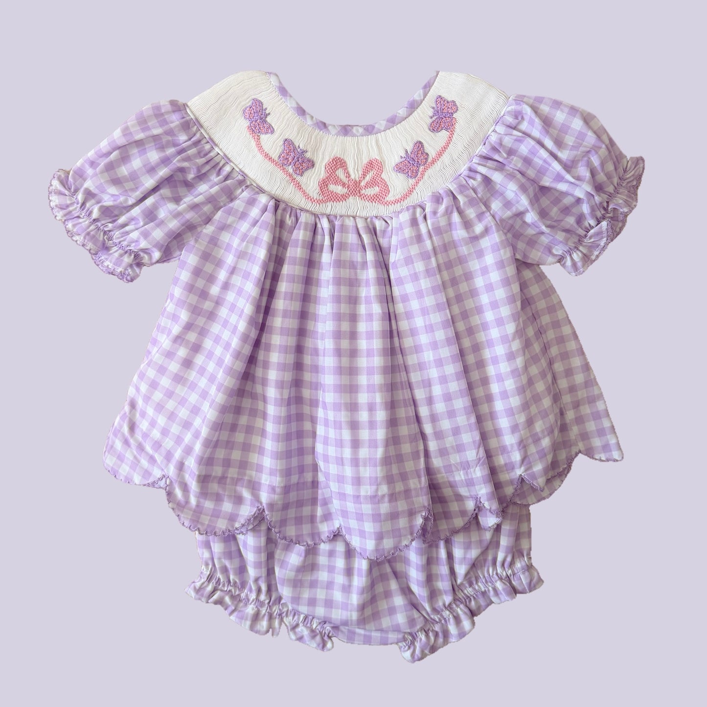 Butterflies & Bows Diaper Set