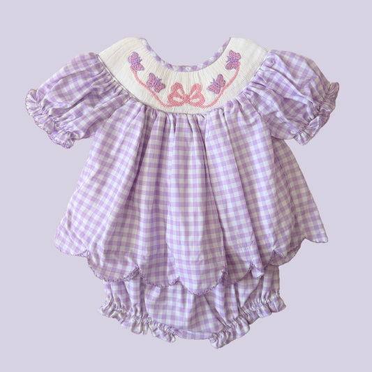 Butterflies & Bows Diaper Set