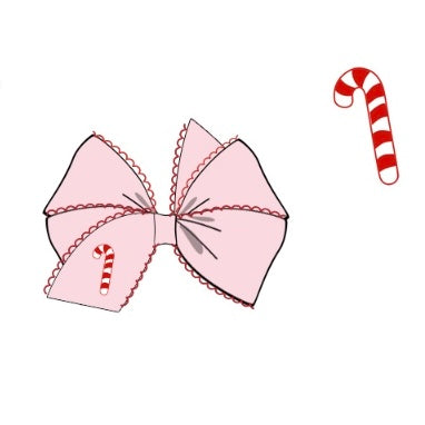 PREORDER: Candy Cane Bow (October TAT)
