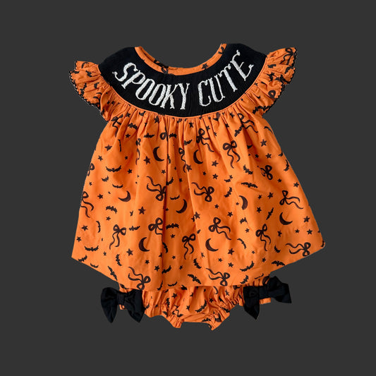 Spooky Cute Bows Diaper Set