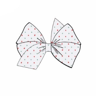 Christmas Swiss Dot Bow
