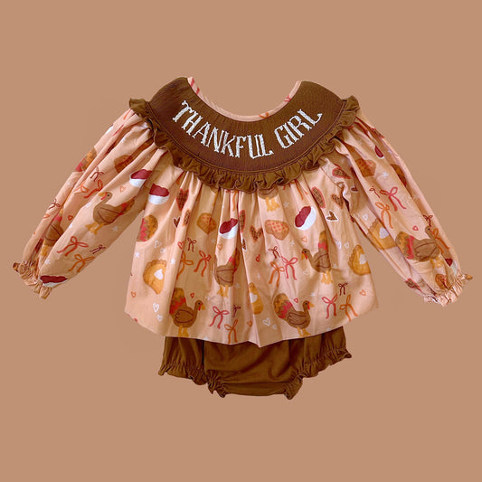 Thankful Girl Diaper Set