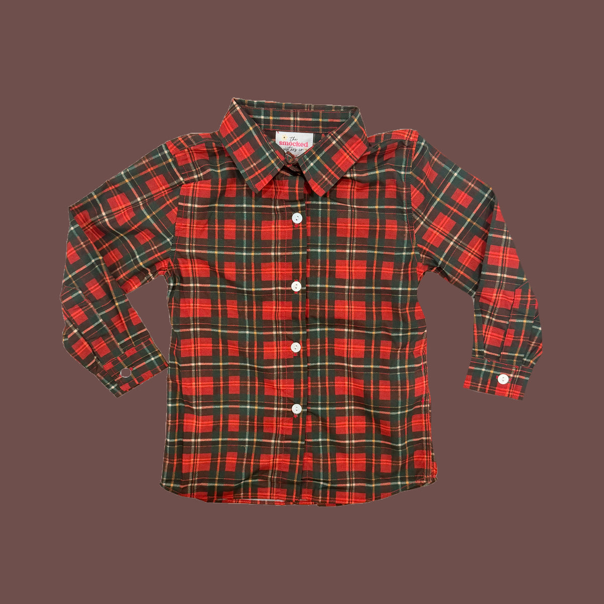Plaid Christmas Boys Shirt