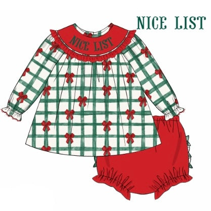PREORDER: Isabelle’s Nice List Diaper Set (November TAT)