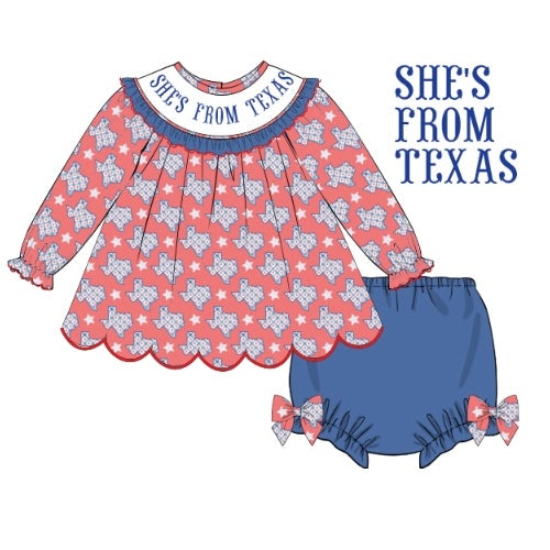 PREORDER: She’s From Texas Diaper Set (November TAT)