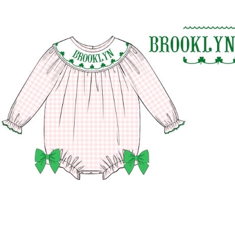 CUSTOM PREORDER: Shamrock Custom Name Smock