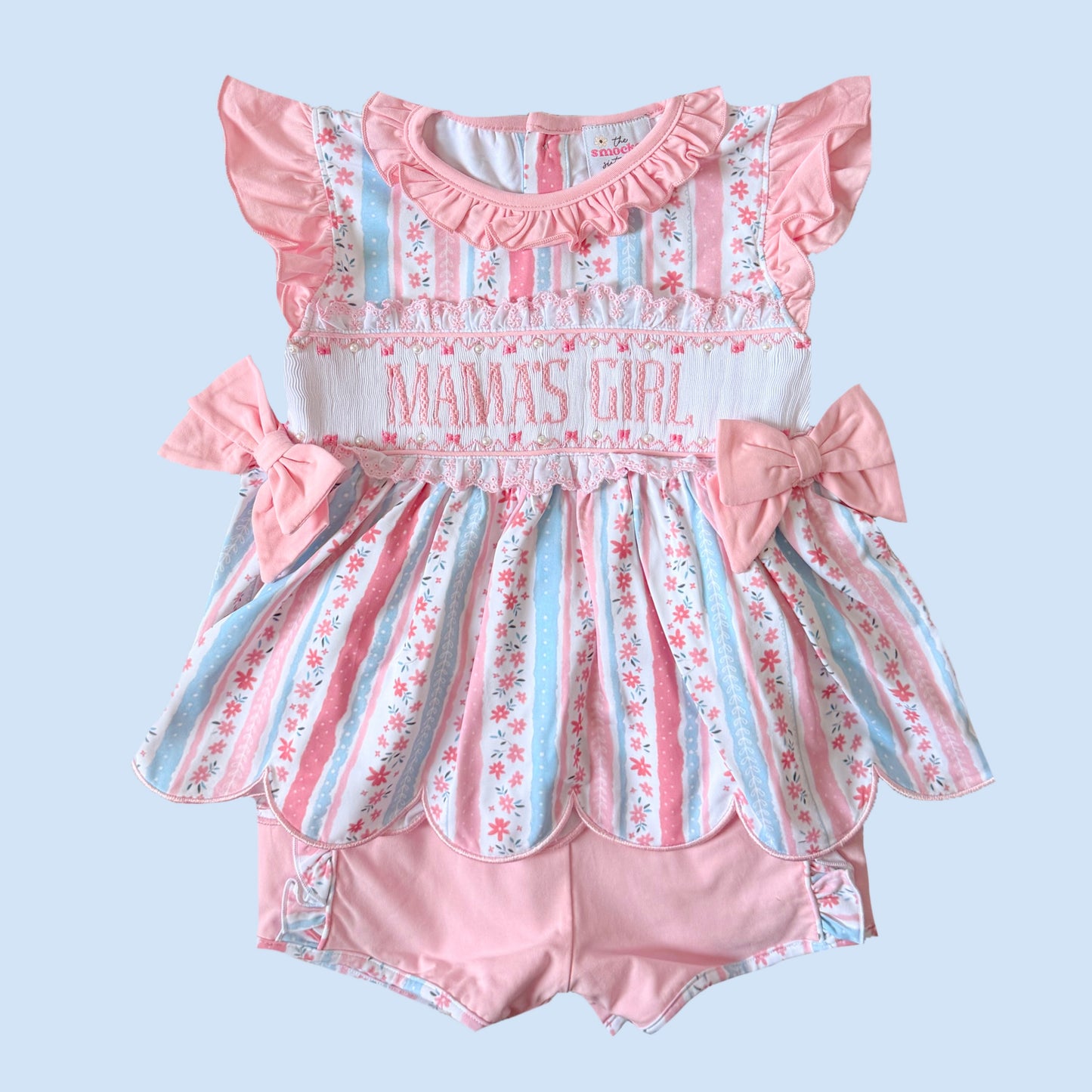 Addison’s Pastel Floral Mama’s Girl Shorts Set