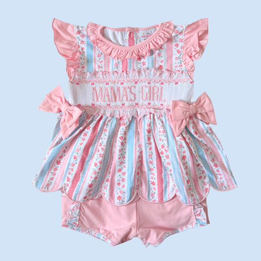 Addison’s Pastel Floral Mama’s Girl Shorts Set