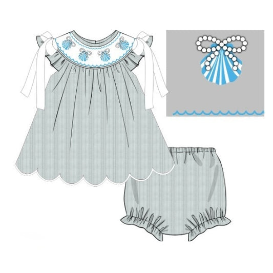 PREORDER: Blue Shell Pearl Diaper Set (May TAT)