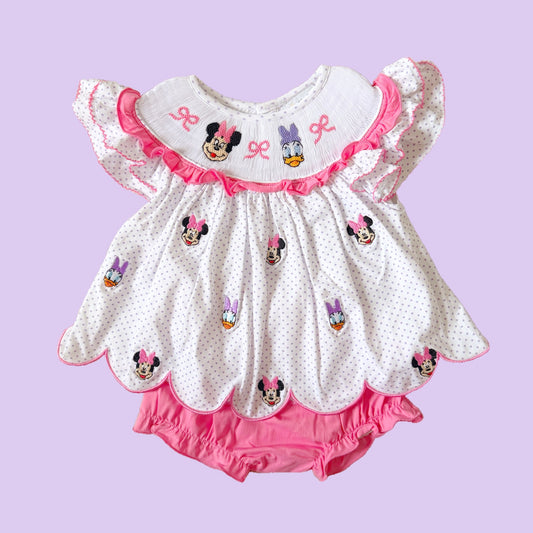 Girly Duck & Mouse Duo Diaper Set