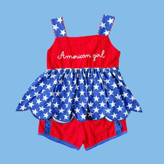 American Girl Shorts Set