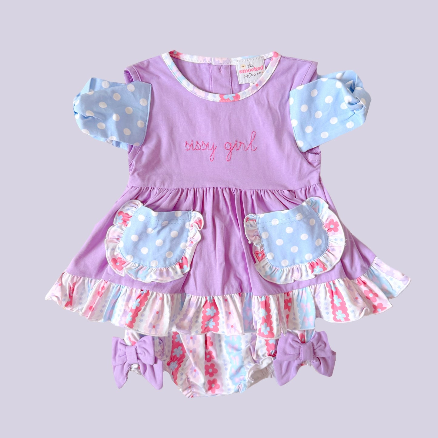 Sissy Girl Summer Blooms Diaper Set