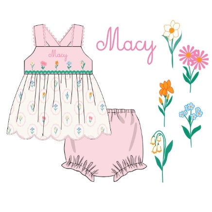CUSTOM PREORDER: Macy’s Garden Diaper Set (January TAT)