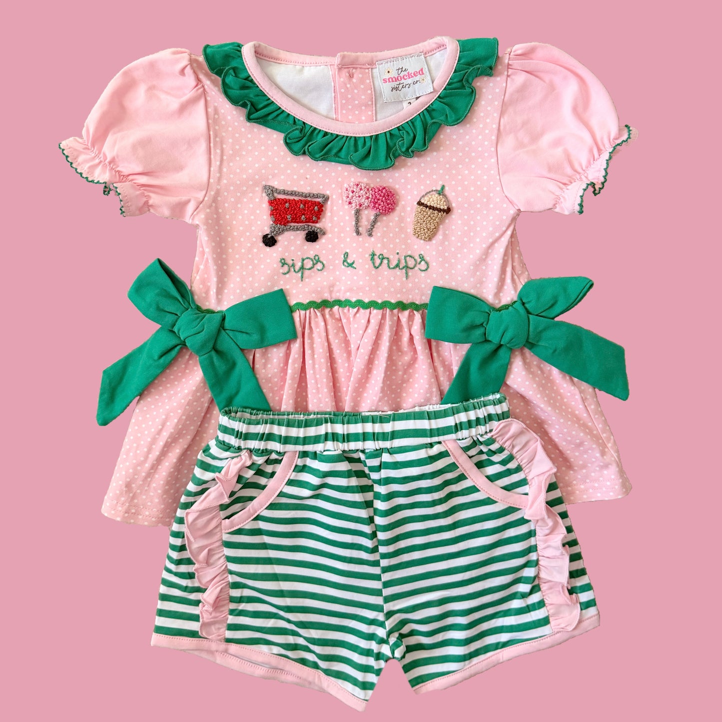 Sips & Trips Shorts Set