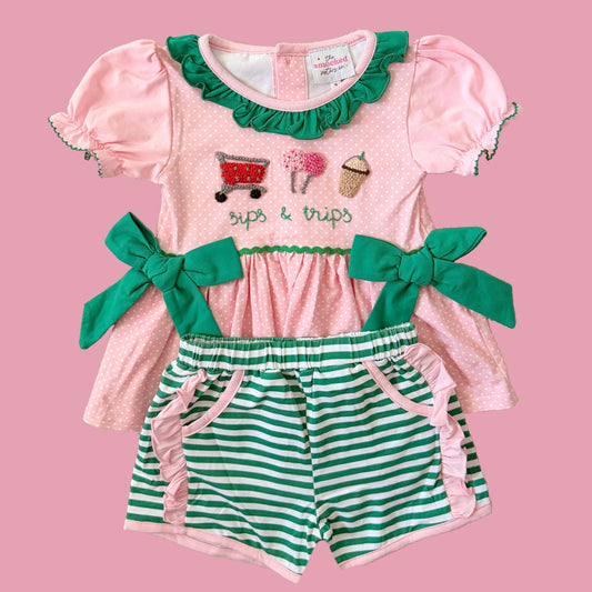 Sips & Trips Shorts Set