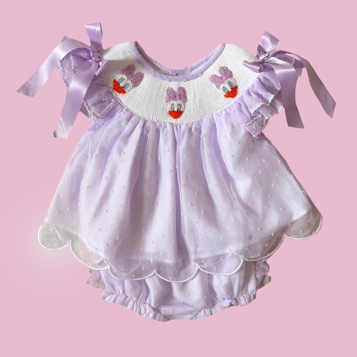 Chiffon Beaded Duck Diaper Set