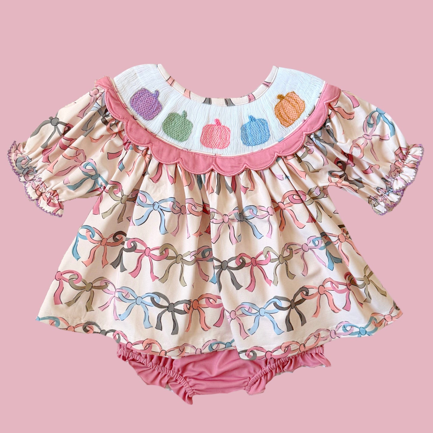 Pastel Pumpkins Diaper Set