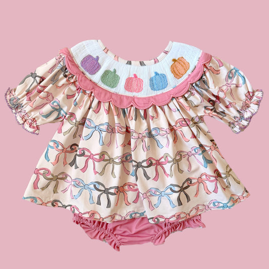 Pastel Pumpkins Diaper Set