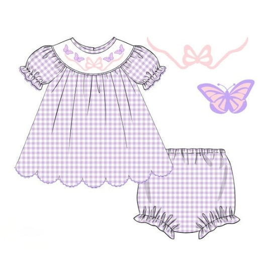 PREORDER: Butterflies & Bows Diaper Set (May TAT)