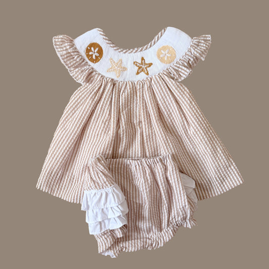 Seersucker Shell Diaper Set