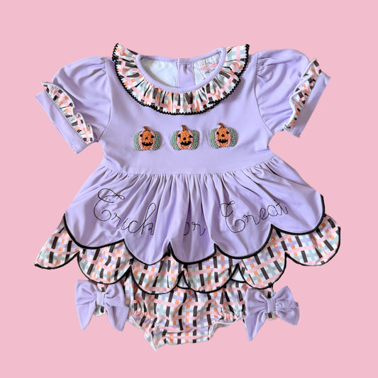 French Knot Trick or Treat Diaper Set
