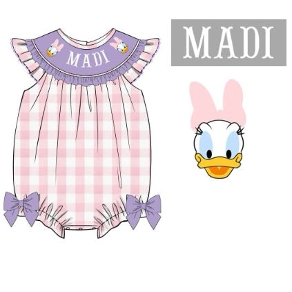 CUSTOM PREORDER: Custom Name Girly Duck Bubble