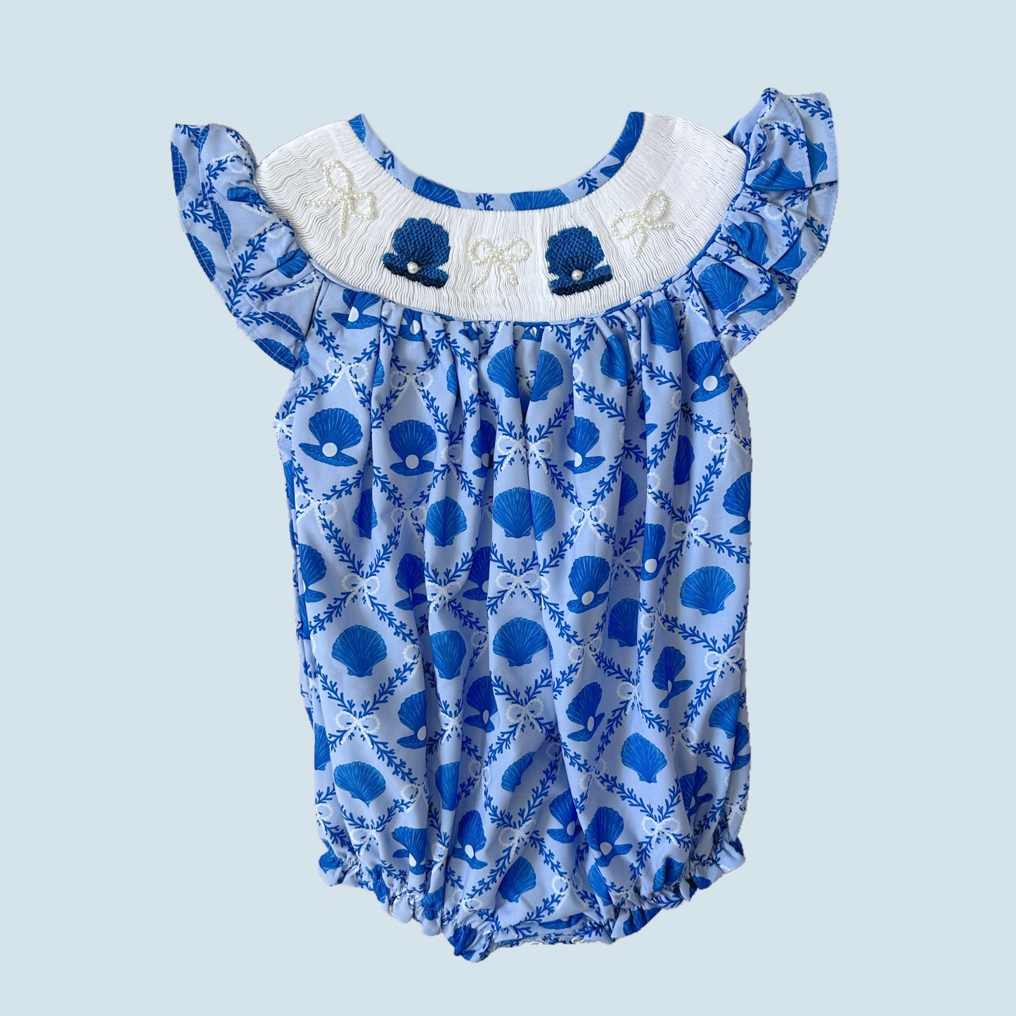 Blue Clam & Pearl Bubble