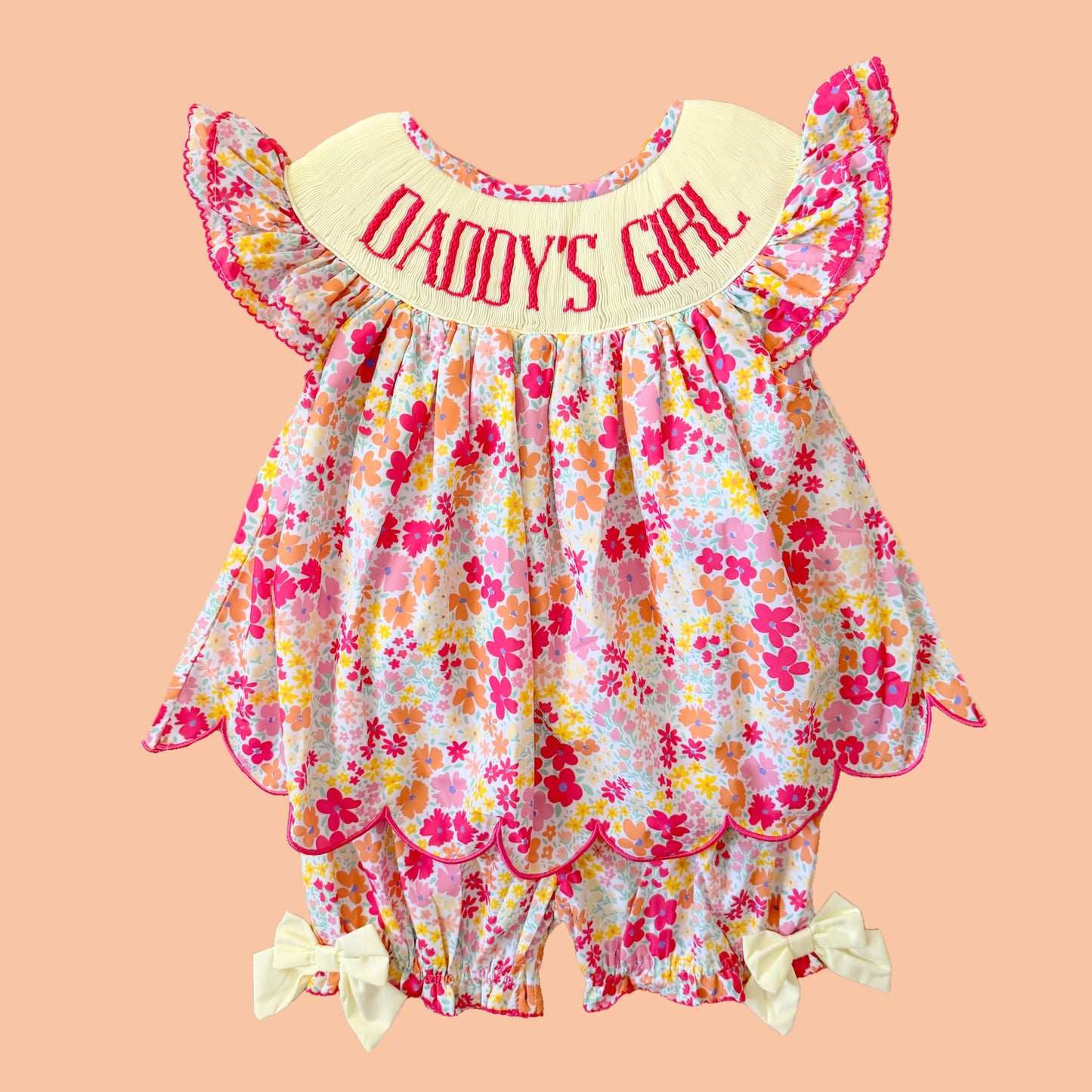 Daddy’s Girl Floral Bubble Short Set