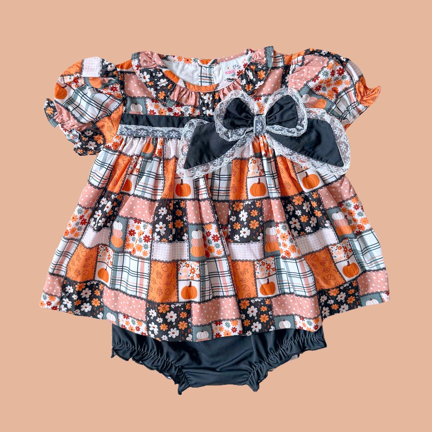Pumpkin Patchwork Diaper Set
