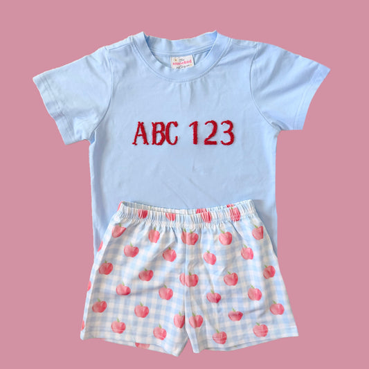 ABC123 Apples Back to School Boy Set