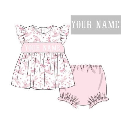 CUSTOM PREORDER: Custom Name Dance Diaper Set