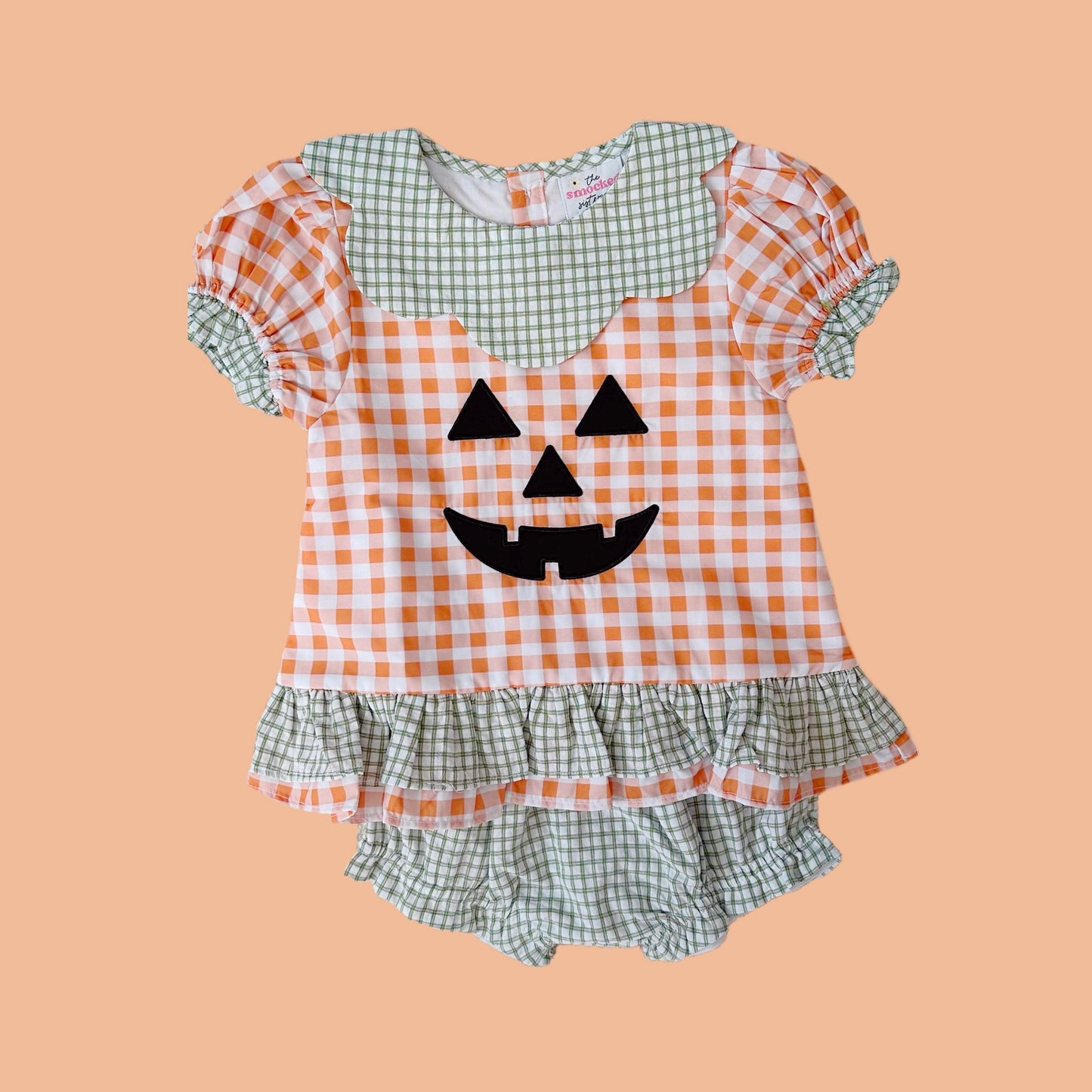 Pumpkin Face Diaper Set