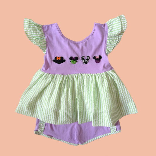 Spooky Mouse Shorts Set