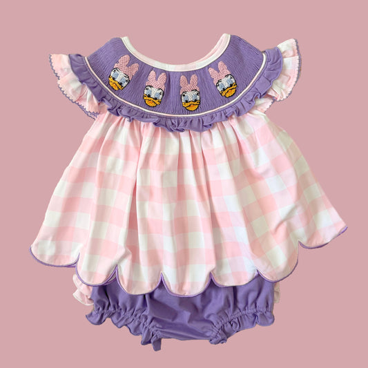 Girly Duck Diaper Set