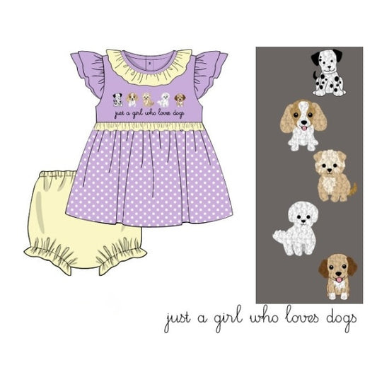 PREORDER: Just A Girl Who Loves Dogs Diaper Set (May TAT)