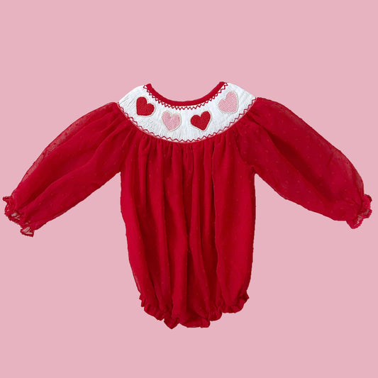 Outlined Pearl Hearts Bubble