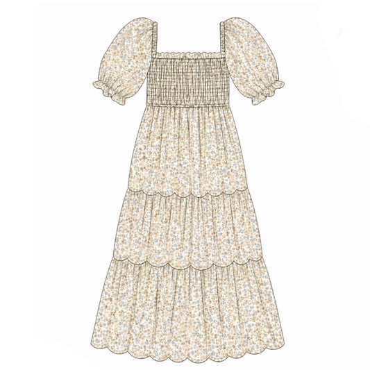 PREORDER: Dusty Fall Blossom Mom Dress (Late August TAT)