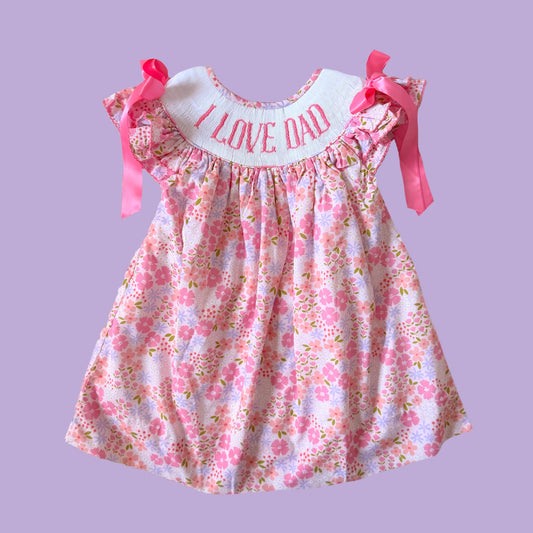 Spring Floral I Love Dad Dress