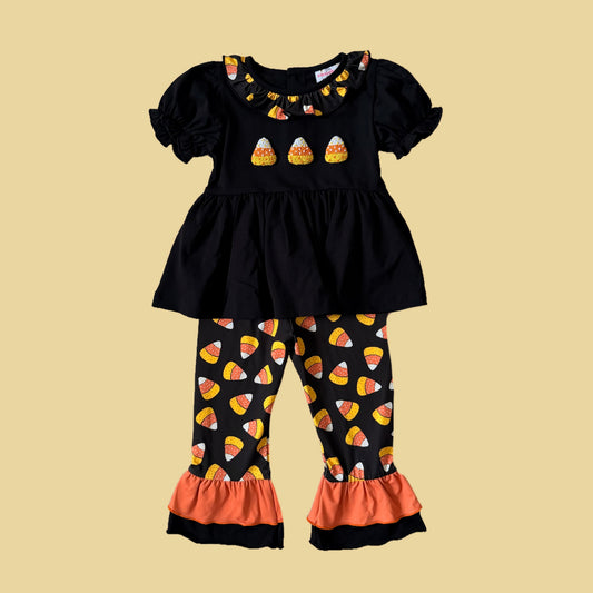 French Knot Candy Corn Pants Set