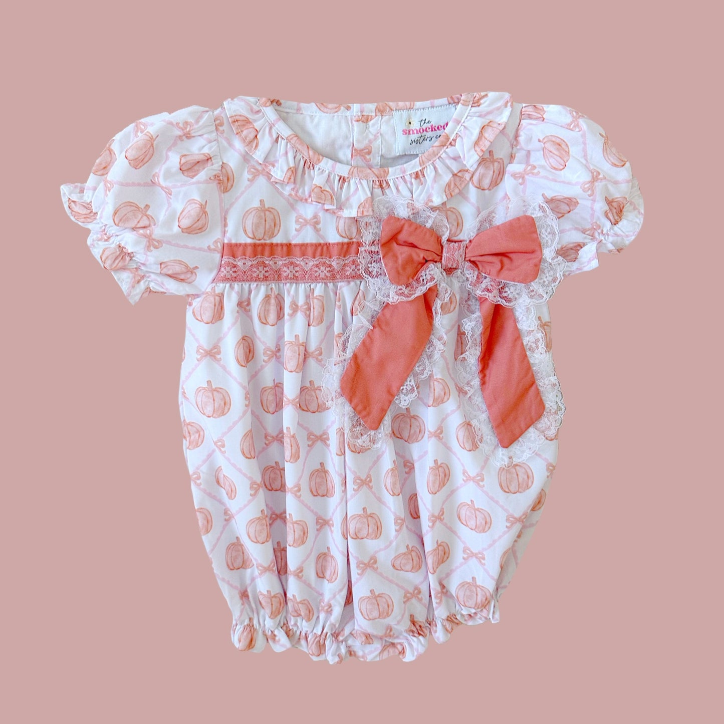 Harvest Pumpkin Bow Bubble