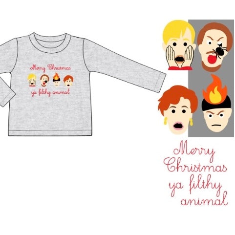 PREORDER: Merry Christmas Ya Filthy Animal Boy Shirt (October TAT)