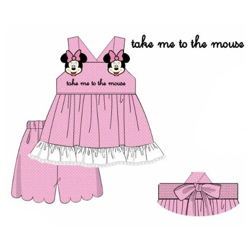 FLASH PREORDER: Take Me To The Mouse Shorts Set (Late September TAT)